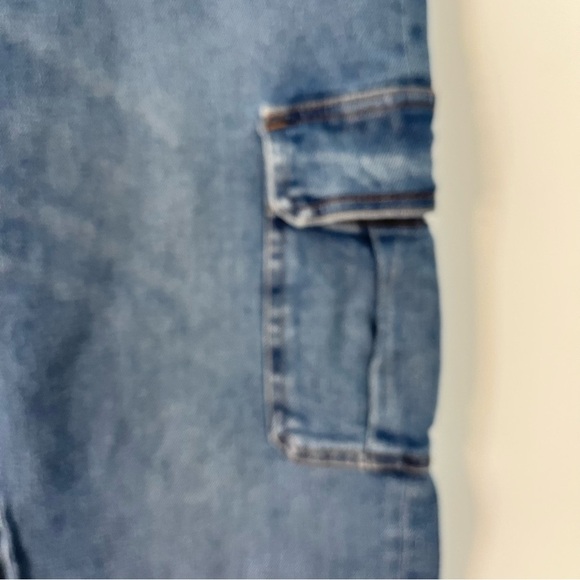 Express 8S low Rise Washed Baggy Straight 0784 Cargo Relax Straight Jeans short - Picture 4 of 13